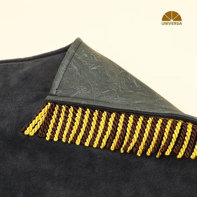 Grosir (New Box) Universa Sajadah Dewasa Dark Grey (L)- Sajadah Polos Busa Bulu Lembut Alas Anti Sli