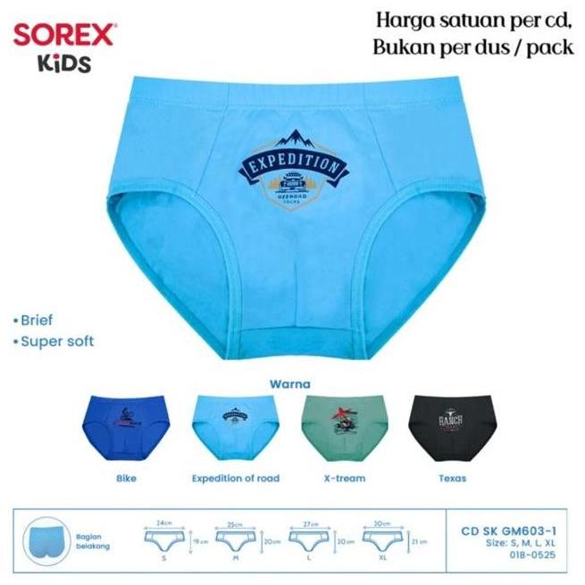 DY20 - Celana Dalam Segitiga Anak Cowok CD Anak Laki Laki Sorex Kids GM Rider