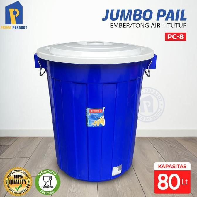 Ember Tong Air 80 Liter Jumbo dengan Tutup Lion Star PC-8