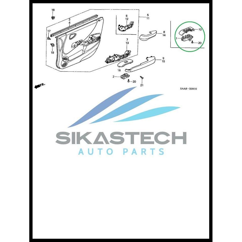 TERMURAH 35750-SAE-P03 RIGHT FRONT POWER WINDOW MASTER SWITCH ASSY / SAKLAR KACA JENDELA PINTU DEPAN