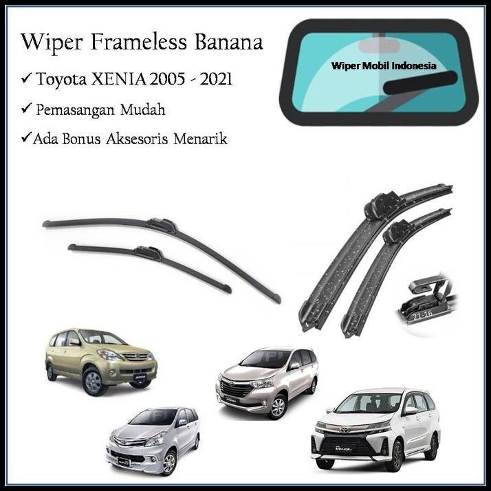 DISKON WIPER KACA MOBIL DAIHATSU XENIA 2005 2006 2007 2008 2009 2010 BANANA