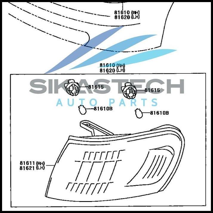 HOT DEAL DEPO DEPO 81620-12530 LEFT FRONT TURN SIGNAL CORNER LIGHT COMBINATION LAMP ASSY / LAMPU SEI