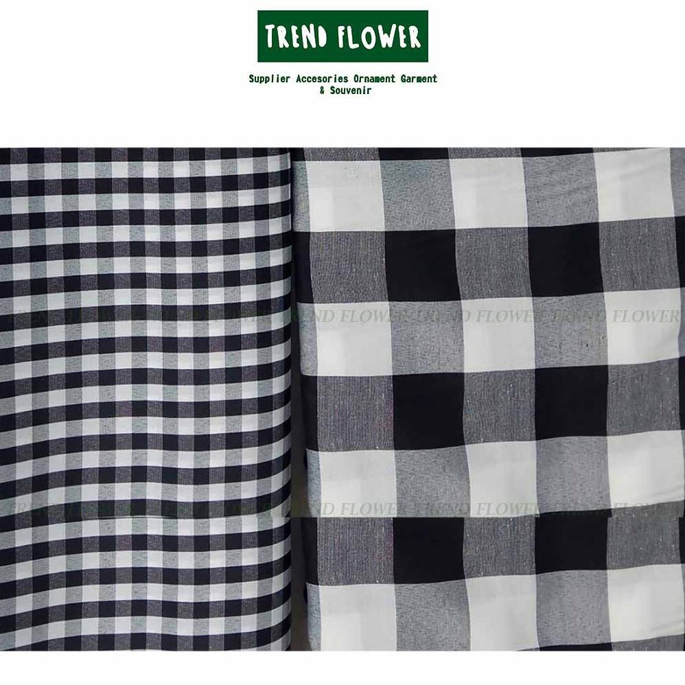 Grade Ori Kain Bali Poleng Tridatu Motif Kotak Kotak Hitam Putih Kain Bali Adat Kain Keagamaan Per M