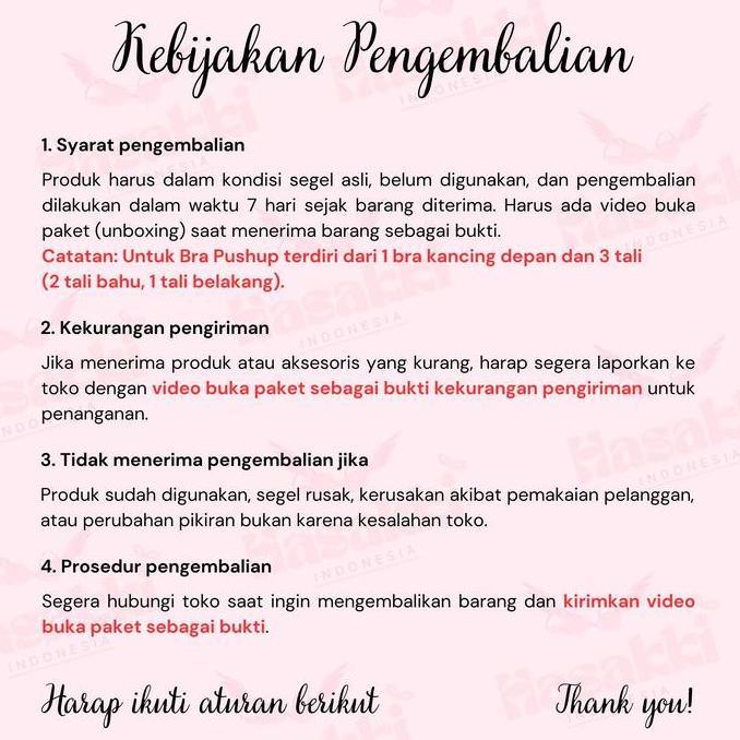 Bh Wanita Push Up Tanpa Kawat Kancing Depan Tali Bisa Dilepas | Hasakki