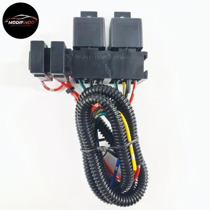 KABEL RELAY SET LAMPU TEMBAK / SOROT / LED MOBIL MOTOR 2 MODE HIGH LOW
