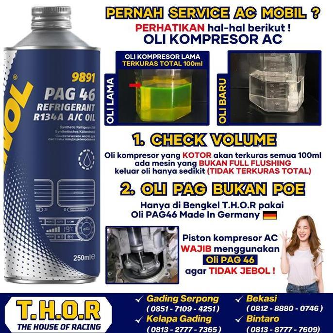 Paket Flushing AC - Mobil Jepang - Bengkel THOR Bekasi Terlaris