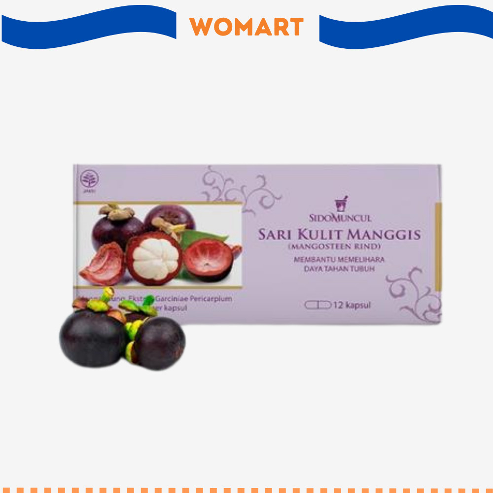 Sidomuncul Herbal Sari Kulit Manggis - 12 Kapsul - Antioksidan Tinggi Womart