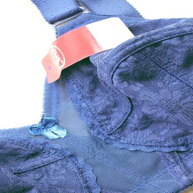 Bahanlembut- Sorex Bra Jumbo Wanita Classic Brokat 02001 - Bh Tanpa Busa Tanpa Kawat Cup Besar Kanci