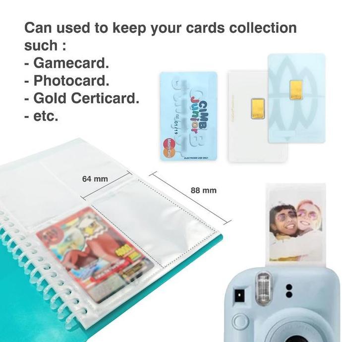 Organix- Album Kartu Nama Trading Card Koleksi Emas 80 Kartu Daiichi Dpo A5 Tempat Penyimpanan Photo
