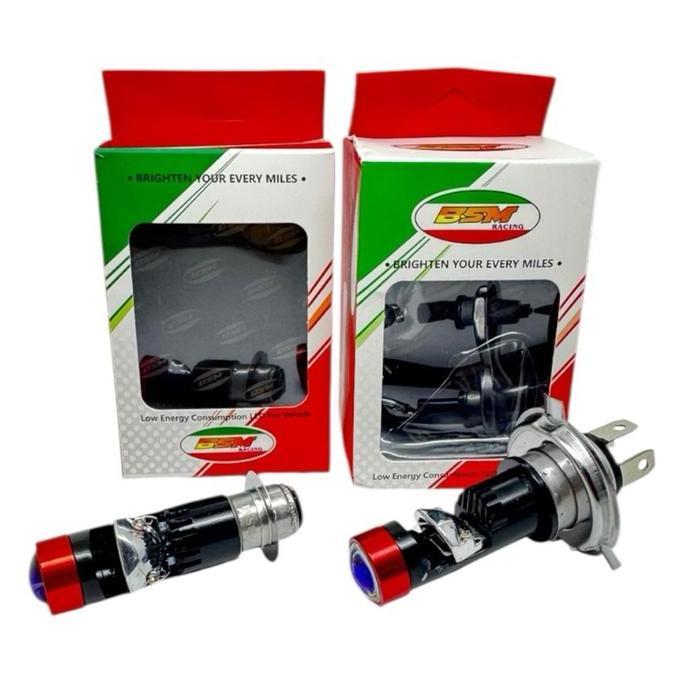 Gaswoi- Bsm Led Lampu Led Laser H6 H4 Bluelens Super Terang Dekat Putih Jauh Kuning Motorcycle