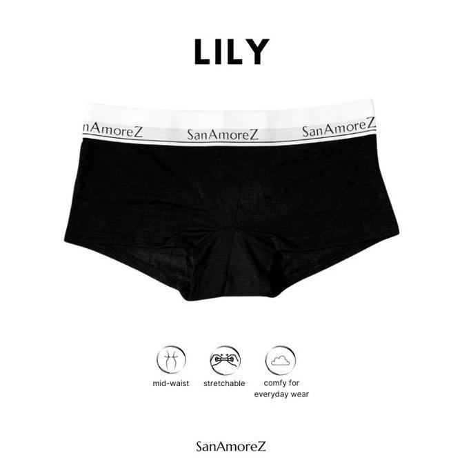 Bahanlembut- Sanamorez | Women Boyshorts Panty / Celana Dalam Wanita - Cotton | Size Xs - Xl | Mid W