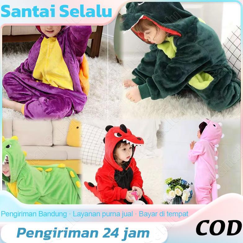 Baju Kostum Onesie Kigurumi Piyama Karakter Pakaian Dinosaurus Anak-anak
