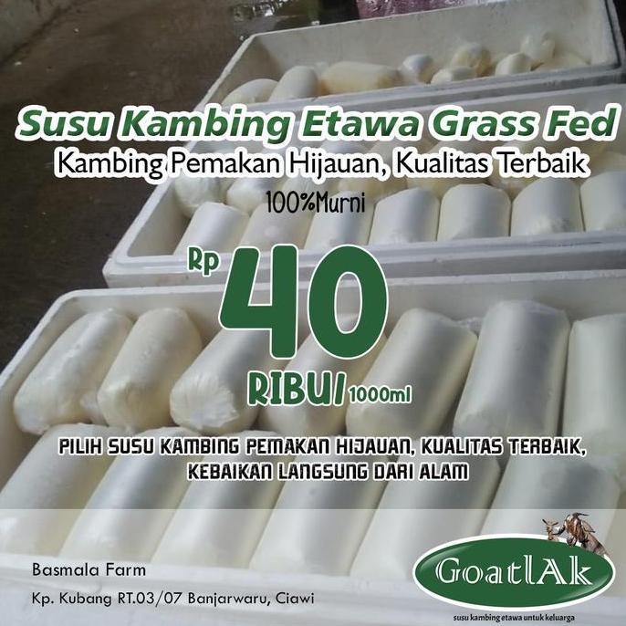 Alami- Susu Kambing Etawa-Sapera Murni 1Liter, Basmala Farm