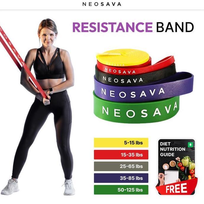 NEOSAVA Long Resistance Band Karet Fitness Pull Up Gym Rubber Strap