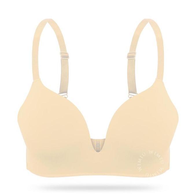 Bahanlembut- Wimiu Bh Bra Tanpa Kawat Wanita Premium Satin Cantik Seamless Busa Tipis Nyaman 100089