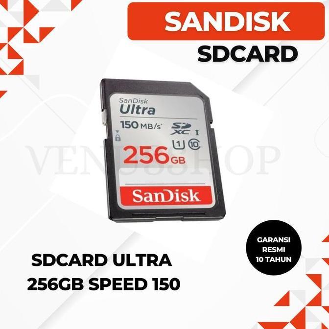 TERMURAH - SANDISK SDCARD ULTRA 256GB SPEED 150MB/S - SANDISK SDCARD 256GB 150MBS