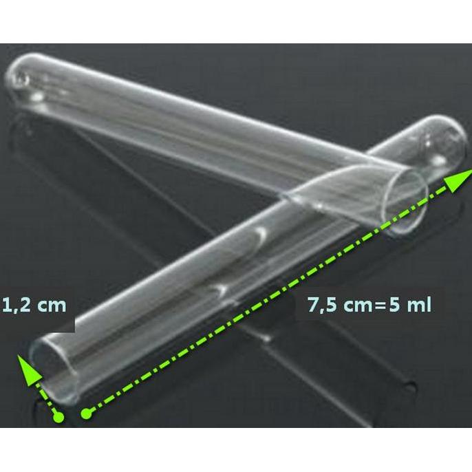 Baru Tabung Reaksi Kaca 5 Ml (12X75 Mm) Isi 250 Pcs