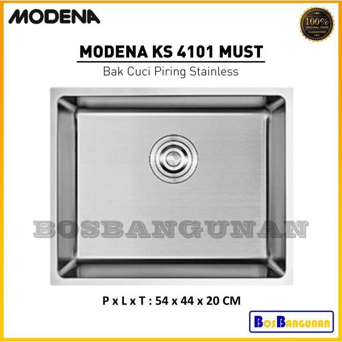 TERBARU - Bak Cuci Piring Stainless MODENA KS4101 MUST / MODENA KS 4101 MUST / Bak Cuci Stainless MO