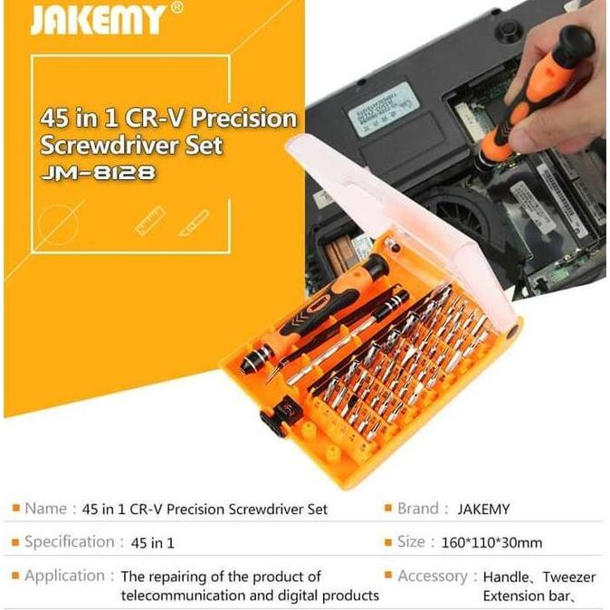 Promo Jakemy 45 In 1 Cr-V Precision Screwdriver Set Jm-8128