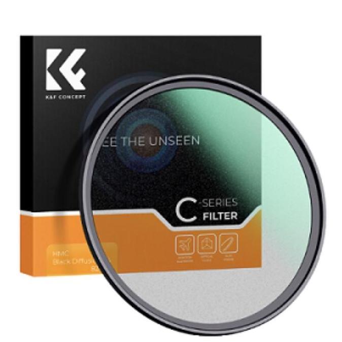 TERBARU - K&F 58mm 58 HMC Black Diffusion Mist 1/2 Camera Lens Filter Kamera KNF