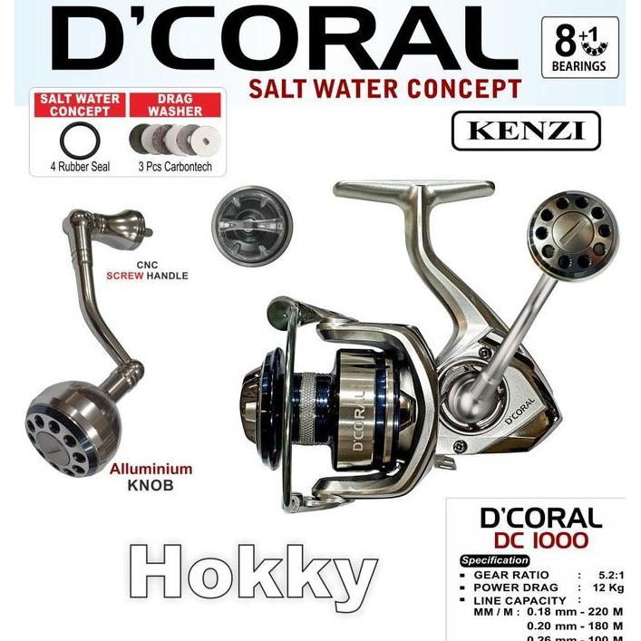 BEBAS ONGKIR -  REEL KENZI D CORAL 1000 