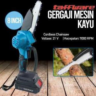 KEIYOKO Mesin Gergaji Listrik Pemotong Kayu Mini Portable Cordless Chainsaw