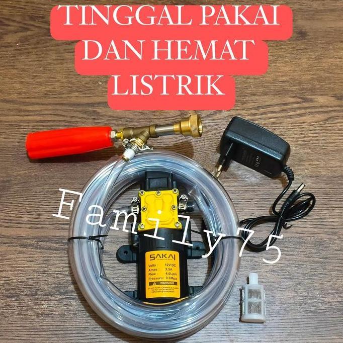 Alat cuci motor steam ac mobil Mesin pompa DC mini stim motor ac paket selang lengkap steam