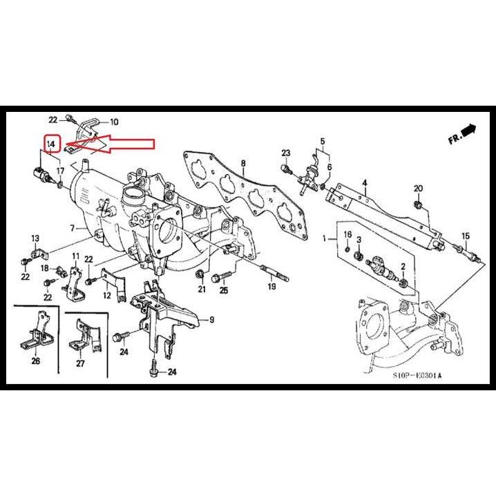 TERLARIS SENSOR IAT INTAKE AIR TEMPERATUR ACCORD VTI VTIL 1998 1999 2000 2001 