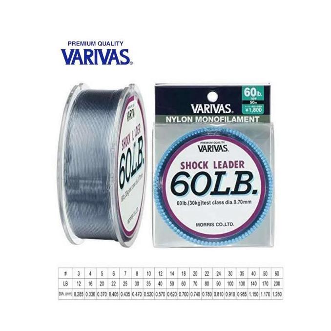 Varivas Shock Leader Nylon Monofilament 50M Senar Pancing