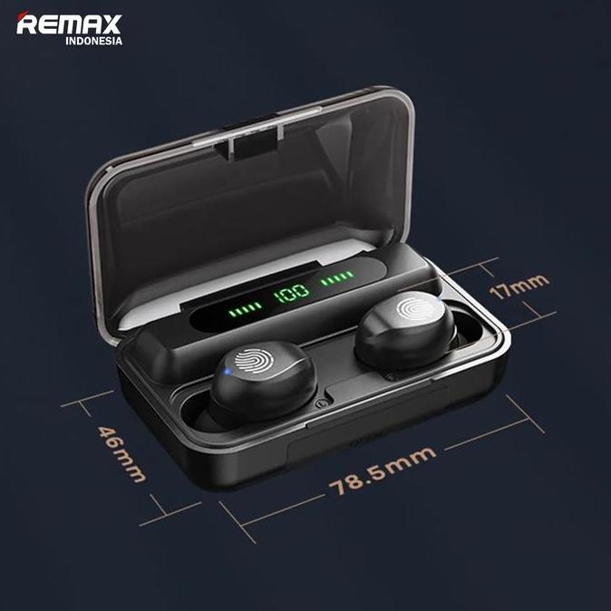 Remax True Wireless Stereo Hi-Fi With Led Display Case 5,0 Version Bluetooth Tws-43 Earphones Headph