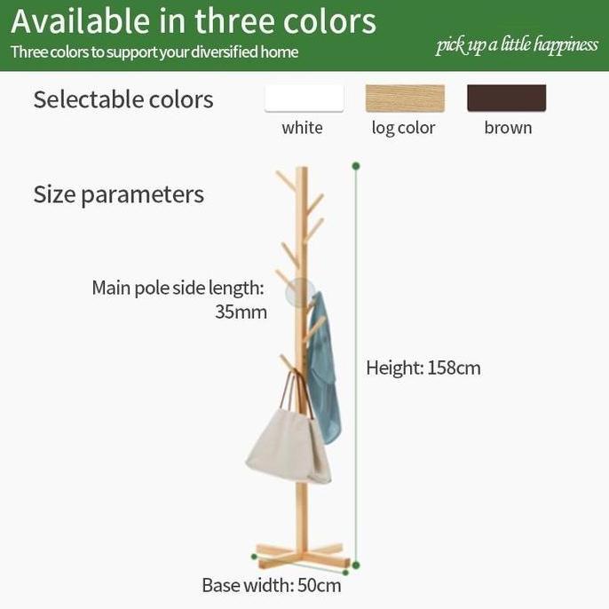 LOVE Stand Hanger Kayu/Gantungan Berdiri/ Gantungan Baju/Rack Gantungan Tas Dan Topi Multifungsi/Coa