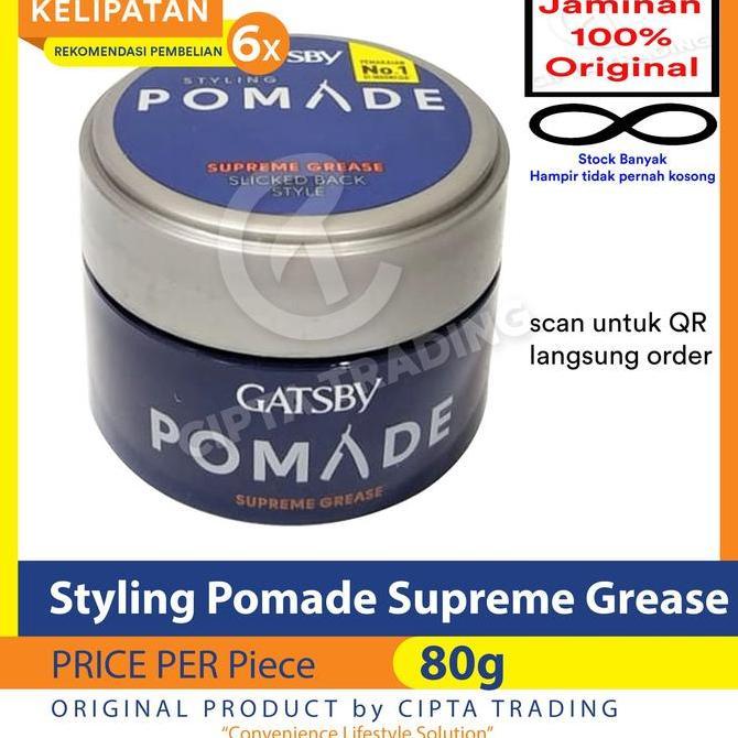 Gogogo- Pomade - Gatsby - Slicked Back Style Styling Pomade Supreme Grease 80G