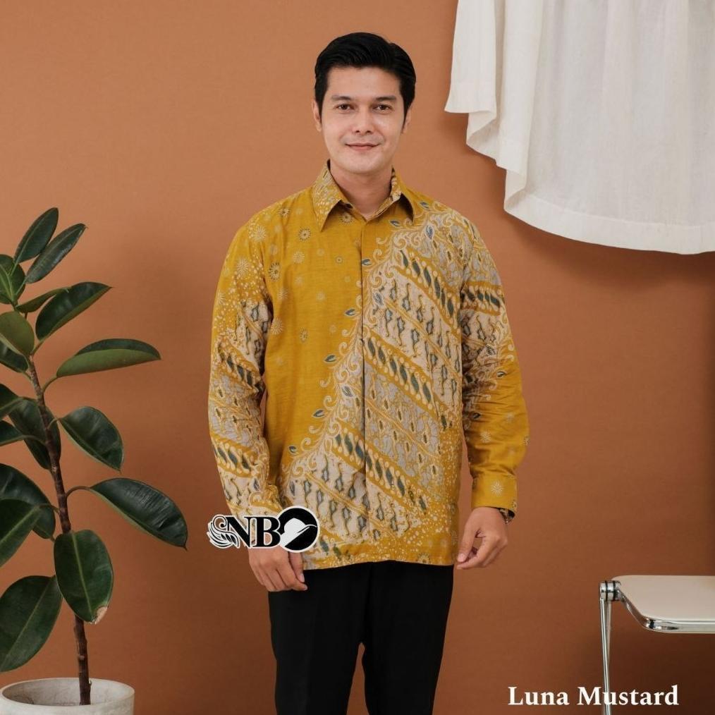 Berkualitas Baju Batik Kemeja Pendek Serian Kuning/Batik Kemeja Panjang Pendek Kuning Pria