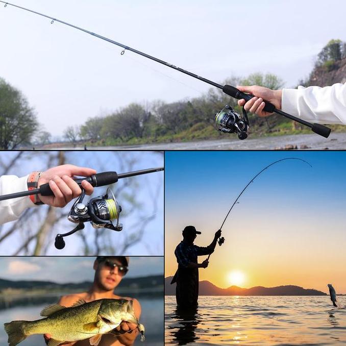 Sougayilang [Cod] Set Joran Pancing 1,8M, Joran Spinning Dan 1000-5000 Spinning Reels Rasio Gigi 5.0