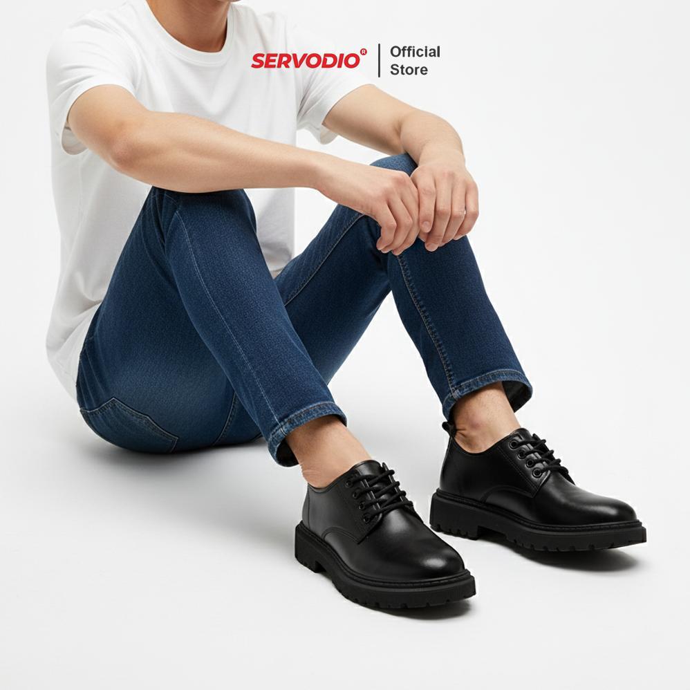 Cuci Gudang Servodio - Bintoro Black Sepatu Oxford Pria Wanita Formal Kantor Kerja Kuliah Kondangan 