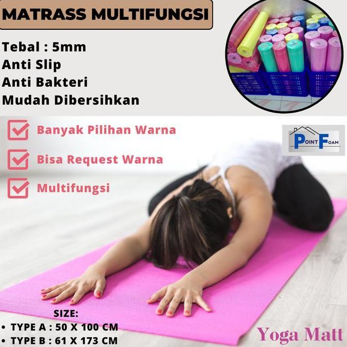Matras Yoga Matras Camping Matras Olahraga Eva Matras Tebal 5Mm Matrass Serbaguna