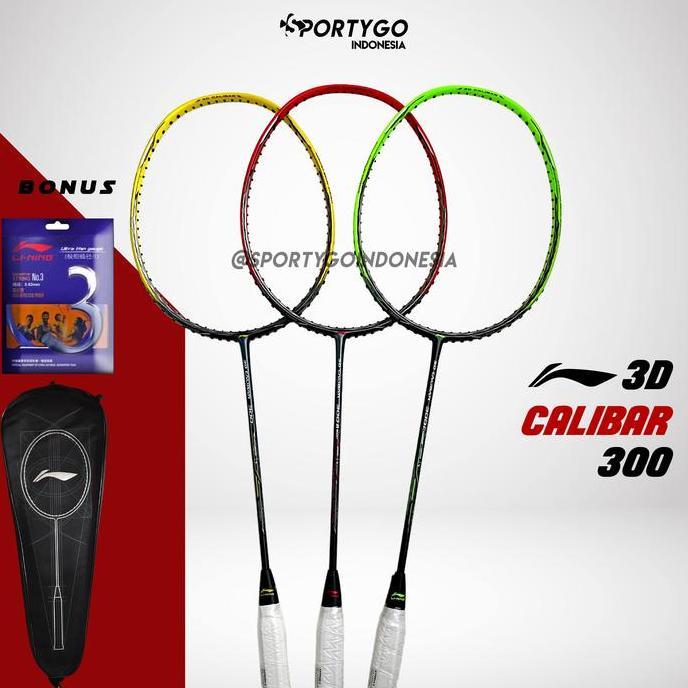 Promo Raket Badminton Li-Ning 3D CALIBAR 300 Boost Combat ORIGINAL 300B 30 Diskon
