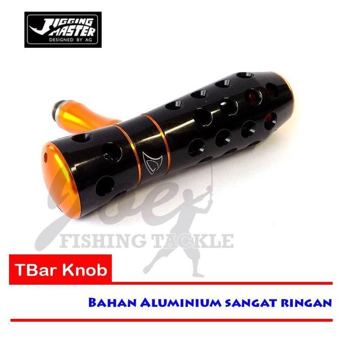 PROMO Jigging Master T-Bar Knob Aluminium Black Gold - Reel Pancing Mancing