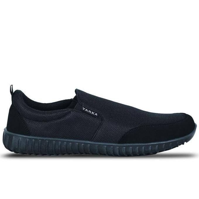 Kets- Sepatu Kasual Pria Terbaru V 585 Brand Varka Sepatu Slip On Pria Warna Hitam.