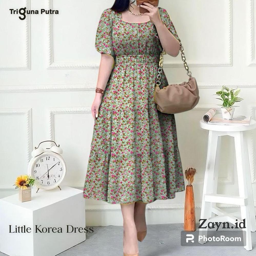 BEST SELLER BAJU DRESS MOTIF BUNGA KEMBANG ALENA DRESS WANITA TERBARU DRESS WANITA KOREA