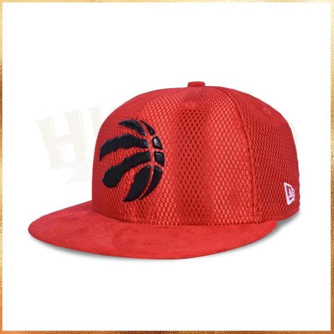 Topi New Era NBA Toronto Raptors On Court Collection Red Suede 59FIFTY
