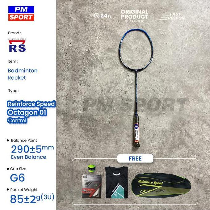 Promo Raket Badminton Bulutangkis RS Reinforce Speed Octagon 01 Control Diskon