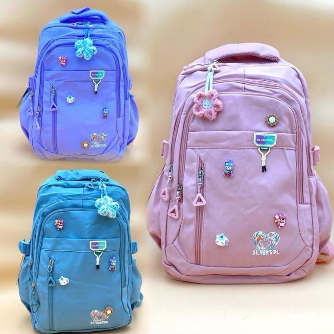 Backpack- Guzel Series Backpack Silvergirl Sd-Smp-Sma Tas Fashion Ransel Sekolah