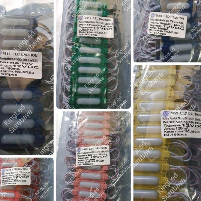 Modul Dof SMD 5630 6 LED 12V Tipe 7619 Waterproof SMD5630