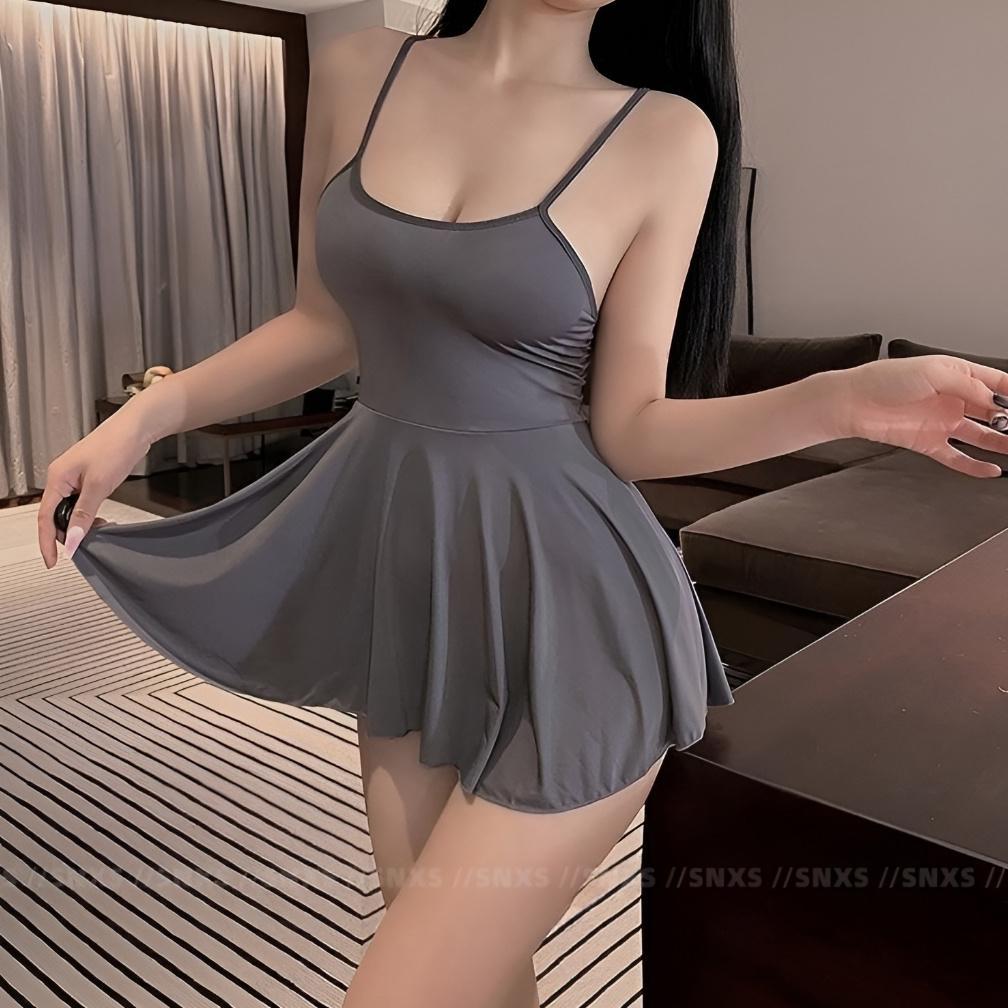 promo terbaru cod 100ribu 3 pcs lingerie sexy suspender rayuan ketat backless dress set gstring / li