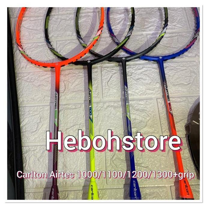 Promo Raket Badminton CARLTON AIRTEC 1000/1100/1200/1300+senar YONEX BG66 Diskon