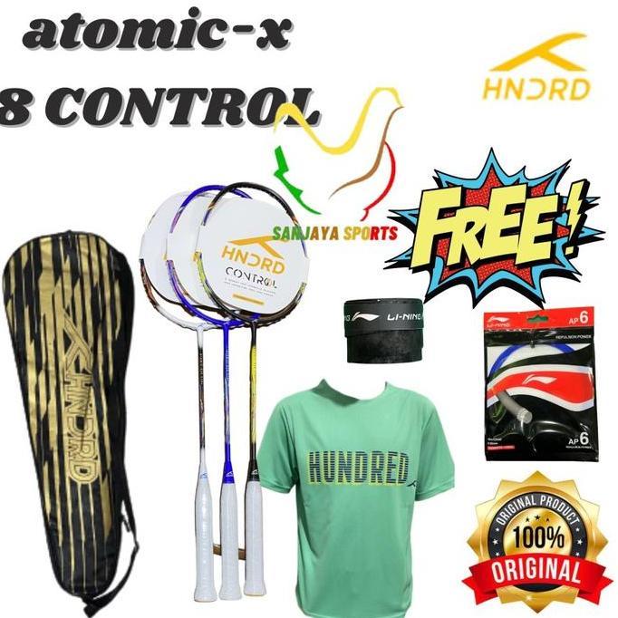 Promo RAKET BULUTANGKIS BADMINTON HUNDRED ATOMIC-X 38 POWER | ATOMIC-X 38 CONTROL ORIGINAL Diskon