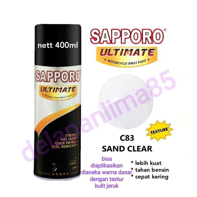 Cat- Sapporo Ultimate C83 Clear Sand/Kulit Jeruk/Cat Semprot/Pylox/Pilok