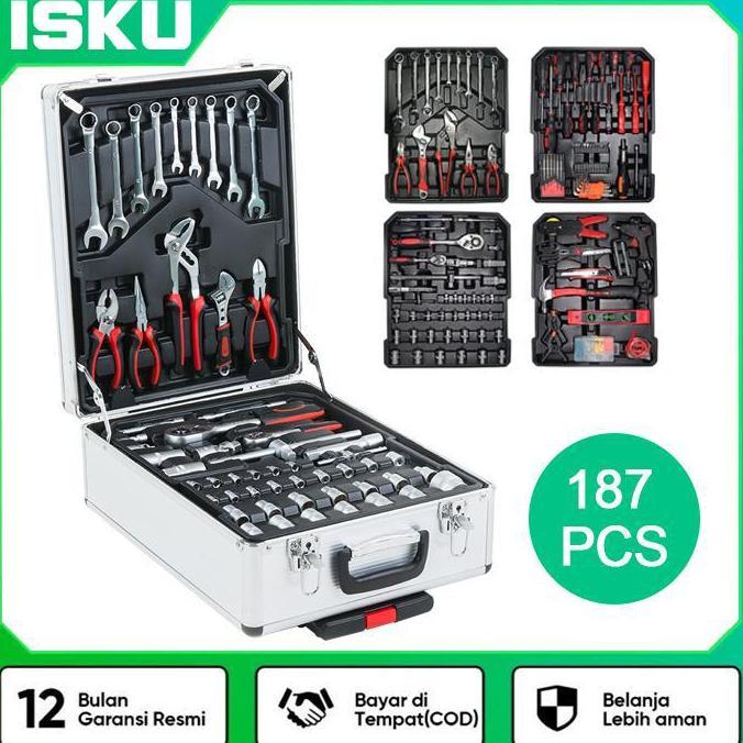 febylaran - isku toolset toolkit toolbox & tool set tool kit & 187pcs