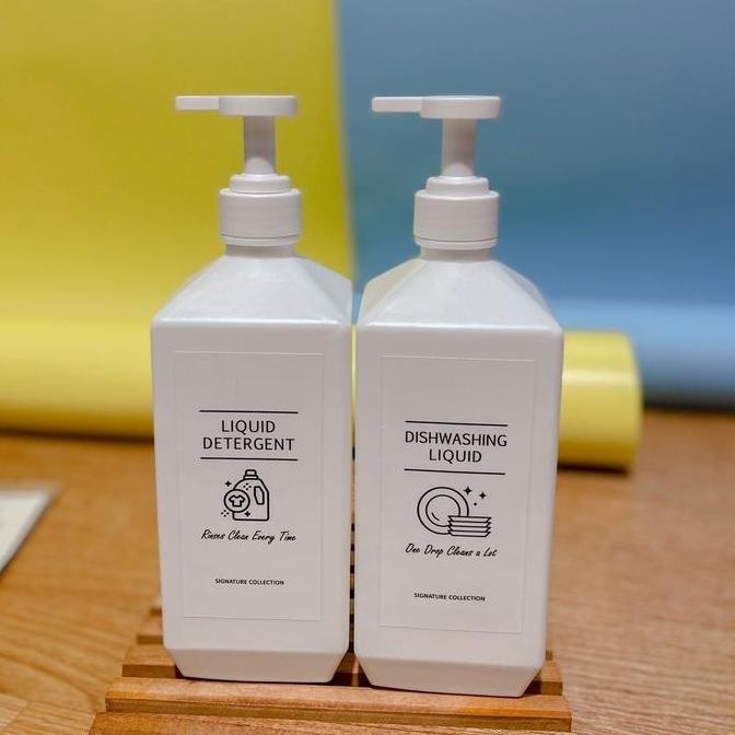 Instancodbisa- Botol 1000Ml Refill Kosong Pump Tempat Sabun Cuci Piring Pel Pewangi